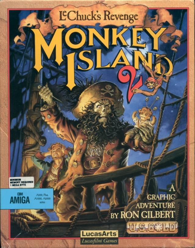 Monkey Island 2: LeChuck's Revenge box art for Amiga